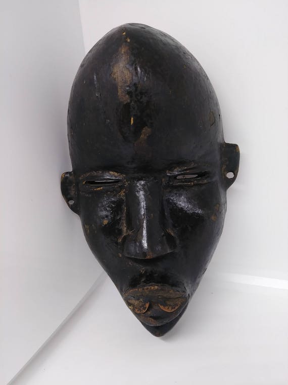 Mende Antique Hand Carved Childs Mask (authentic and antique)