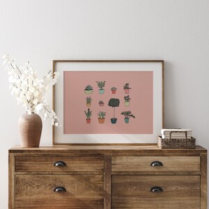 Plants Illustration Instant Download DIY Gift Wall Decor Print