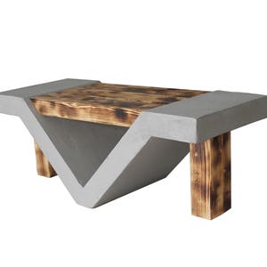 Coffee table Industrial Concrete/ Wood