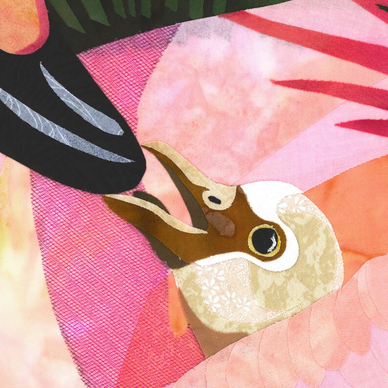 Flamingo Family Fine Art Print by Kestrel Michaud