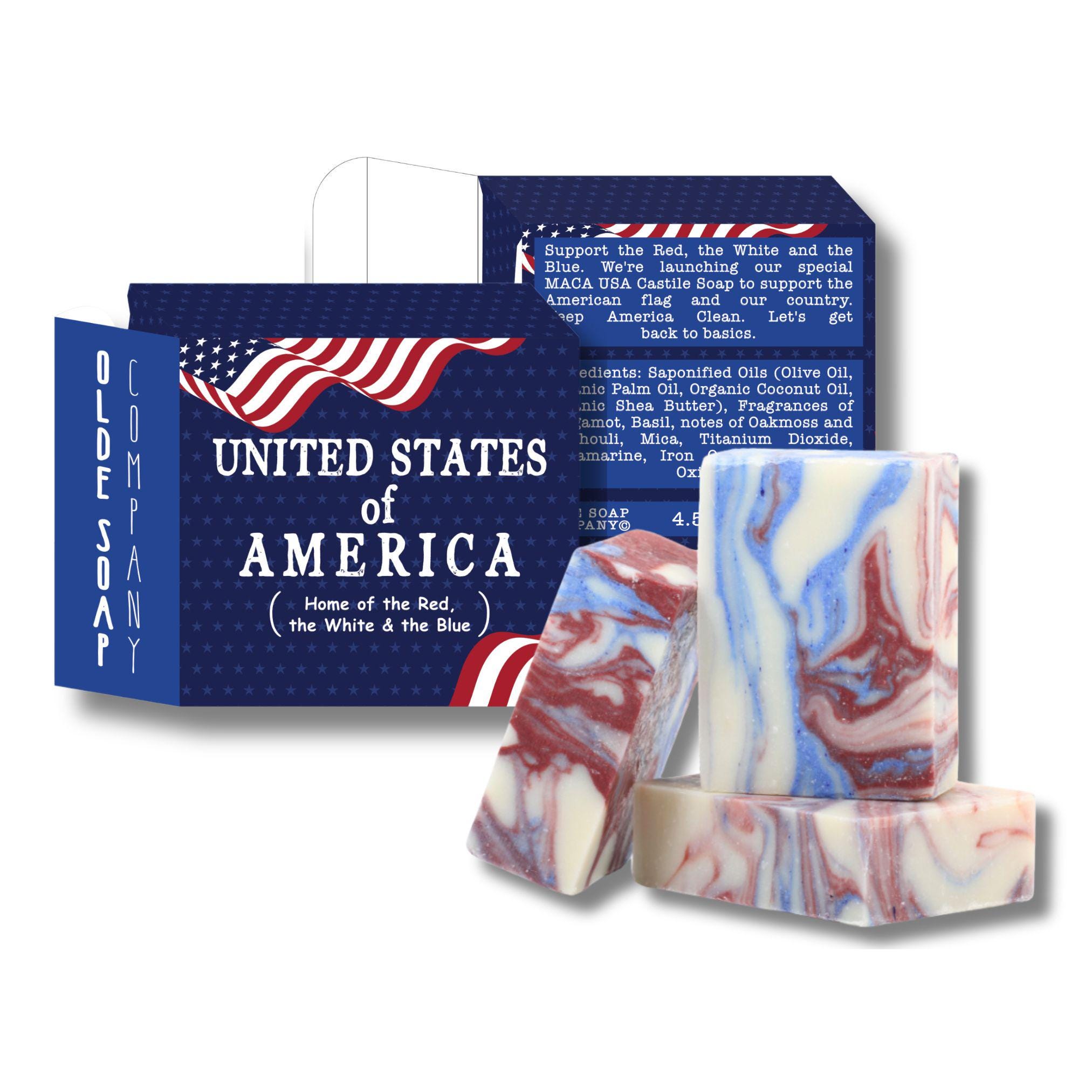 USA Soap Bar - Patriotic Soap Bar, Patriotic Soap, America Soap Bar, American Soap Bar, Handmade Soap, Handcrafted USA Soap, MAGA Soap Bar