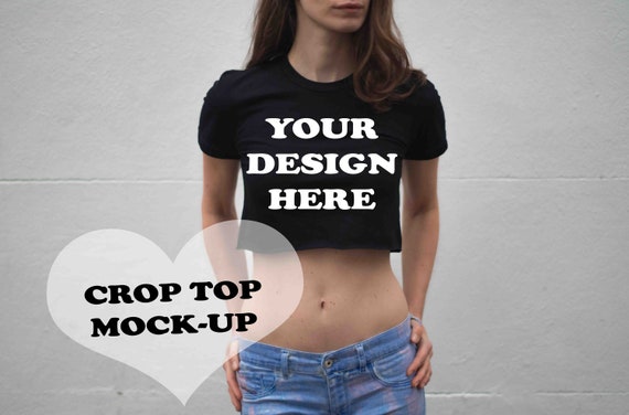 Crop Top Mockup Los Angeles Apparel 2332 Fine