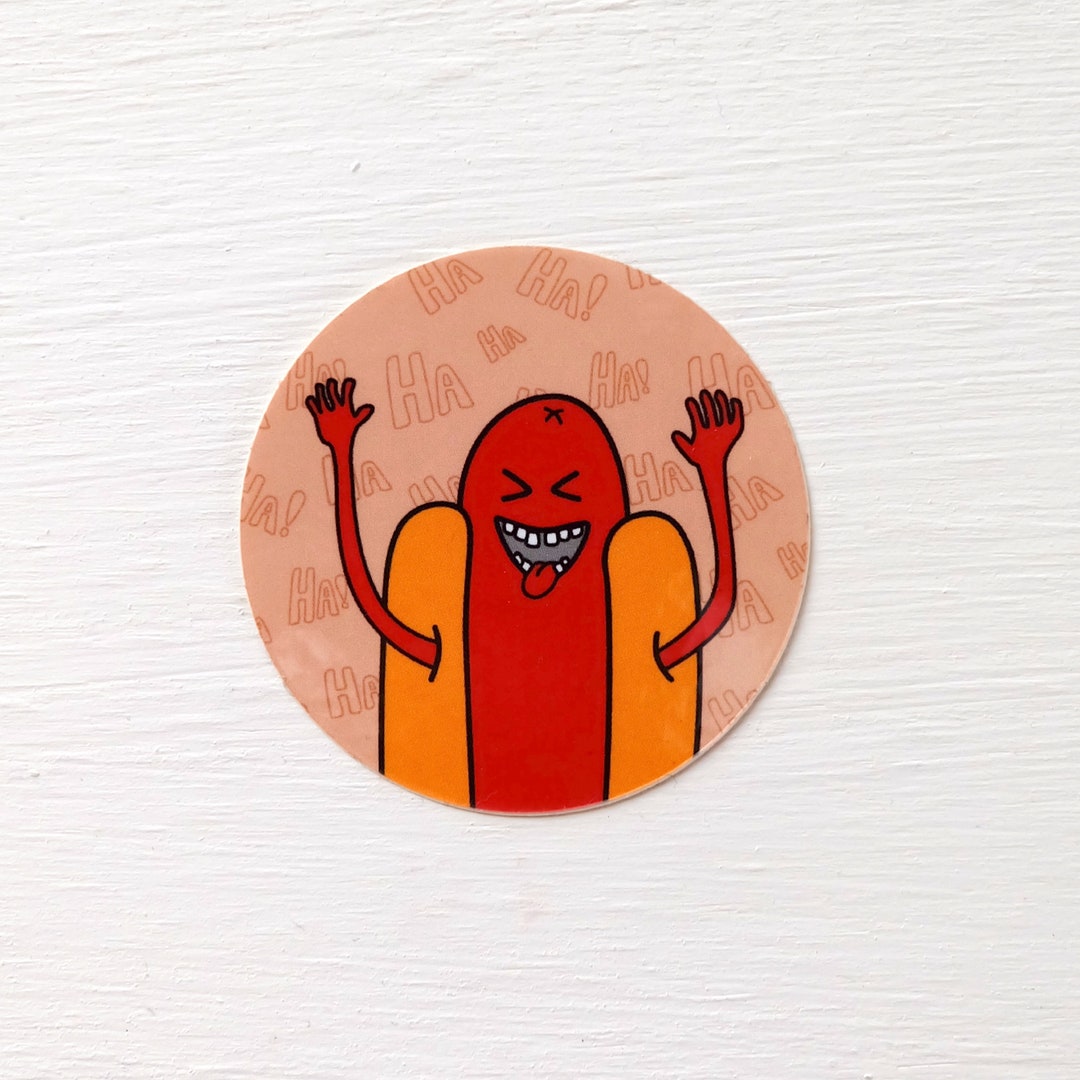 Sticker - Haha Hot Dog - Etsy