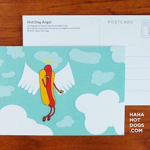 POSTCARD - Hot Dog Angel