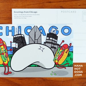 CARTE POSTALE - Chiens de Chicago