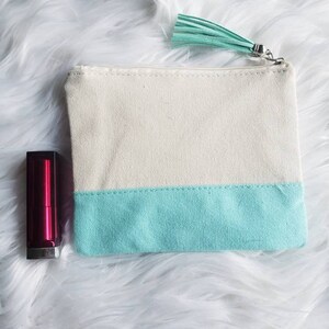 Makeup Organizer Hello Gorgeous Makeup Bag Travel Bag Cosmetic Bag Bridesmaid Gift Canvas Bag Aqua Inspirational Bag Christmas Gift image 2