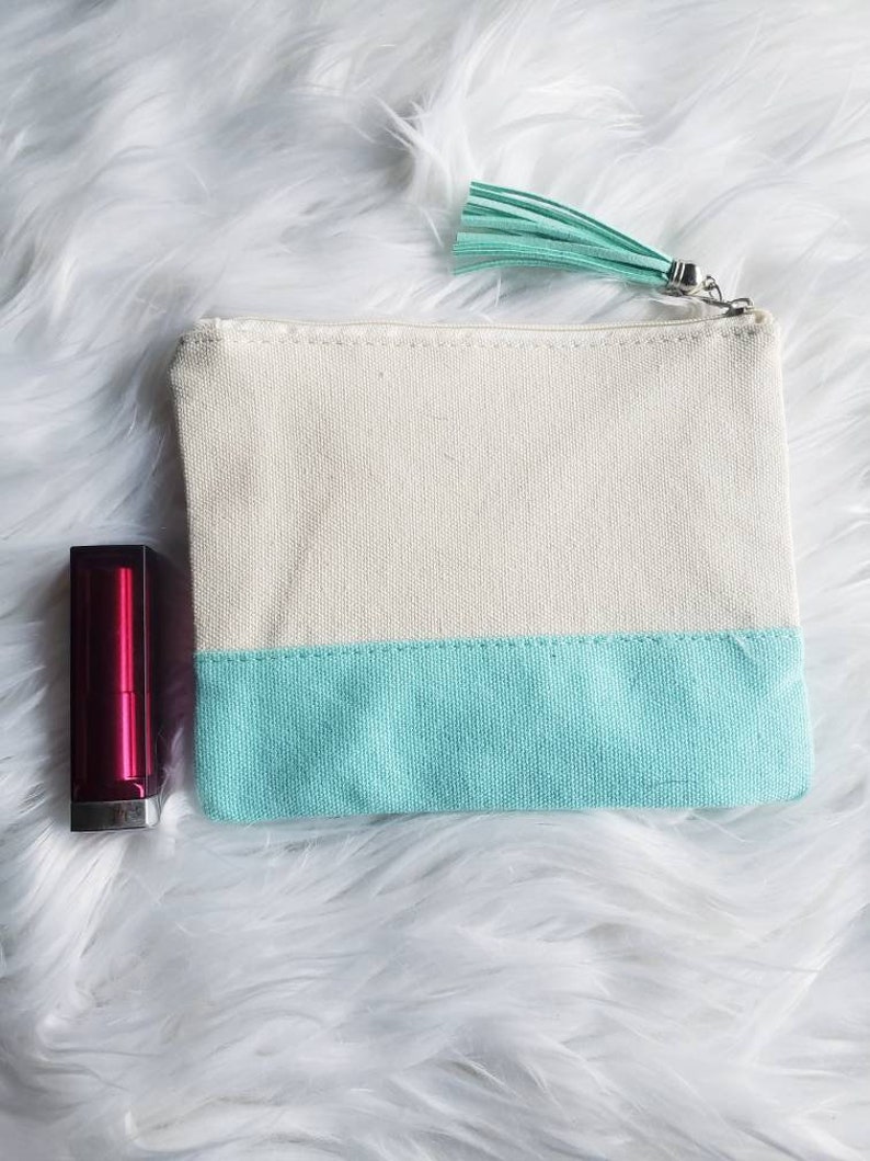 Makeup Organizer Hello Gorgeous Makeup Bag Travel Bag Cosmetic Bag Bridesmaid Gift Canvas Bag Aqua Inspirational Bag Christmas Gift image 2