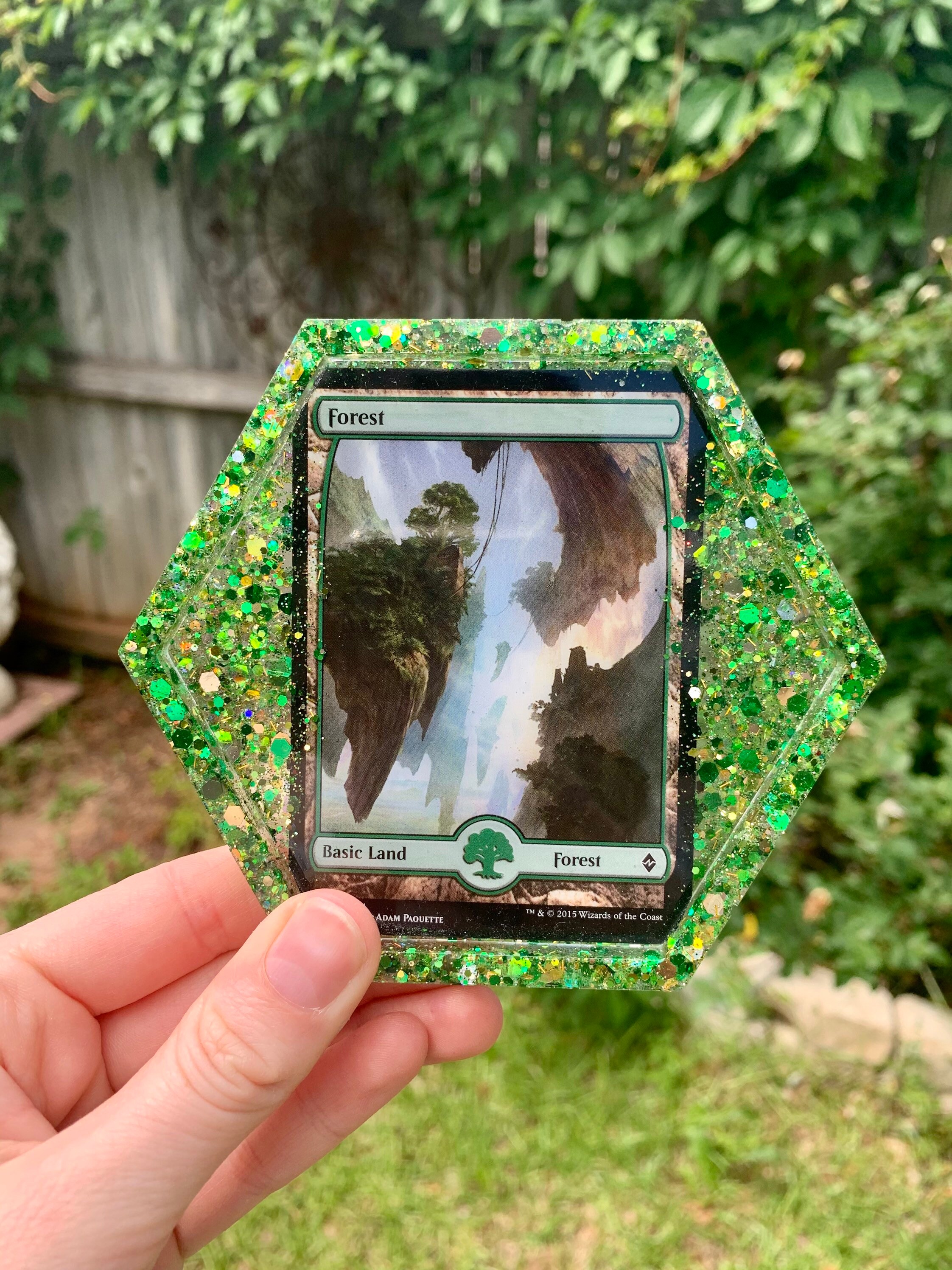 Custom Magic the Gathering Fullart Land Resin Coasters Etsy