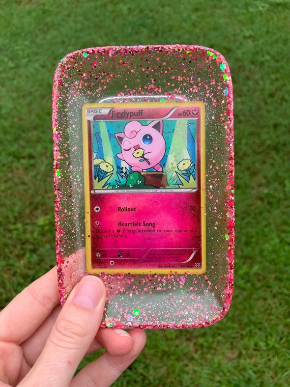 Plateau Decoratif Personnalise De Resine De Carte Pokemon Etsy