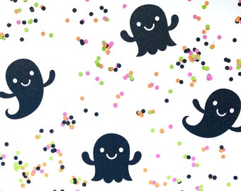 Glitter Ghost Cupcake Toppers; Halloween