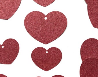 Glitter Gift Tags; Valentine's Day; Hearts