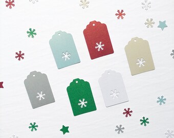 Shimmer Gift Tags; Christmas Gift Wrapping; Tags With String; Holiday Gift Tags