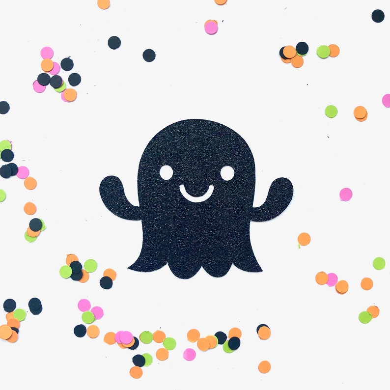 Glitter Ghost Cupcake Toppers Halloween image 3