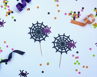 Spiderweb; Halloween Cupcake Toppers