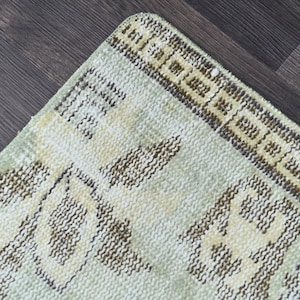 Tapis turc 2x2, Tapis de tapis de porte 2x2, Tapis vintage, Tapis fait à la main 2x2, Tapis vintage 2x2, Tapis de tapis de porte turc, Mini tapis 2x2, Tapis en laine 2x2, 7756