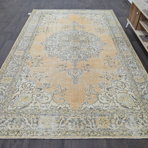 6x10, Rug, Turkish Wool Rug, 6x10 Turkish Rug, 6x10 Vintage Rug, 6x10 Area Rug, 6x10 Anatolian Rug, Handmade Wool Rug, 6x10 Oushak Rug, 7700