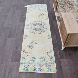 2x6 OUSHAK RUNNER,Vintage Rug,Turkish Runner Rug,Special Design Runner,1'9X6'4 ft,Beige Runner,Turkish Rug,Turkey Runner,Anatolian Rug,6409