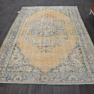 6x8 Turkish Vintage Wool Rug, 6x8 Vintage Rug, 6x8 Rug, 6x8 Turkish Rug, Vintage Rug, Turkish Rug, 6x8 Muted Rug, 6x8 Area Rug, Distressed