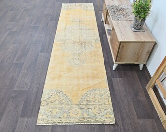 2x10 Rug, Runner Rug, Unique Runner Rug, Turkish Runner Rug, Vintage Runner, Oushak Runner, Anatolian Runner,Natural Runner,Vintage Rug,8275