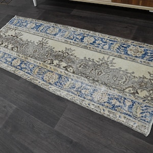 2x5 RUNNER RUG,1&#39;7X5&#39;4 ft,Vintage Runner 2X5,Pastel Nötr Runner,Runner 2X5 Rugs,2X5 Turkey Runner,Antique Runner,2x5 Runner,Rug Runner,11403