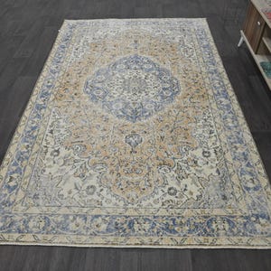 5.3x8.8 ft Large Rug, Vintage Rug, Turkish Rug, Anatolian Rug, Rugs For Bedroom, Handmade Rug, Orange Colorful Rugs, Vintage Decor, 11178