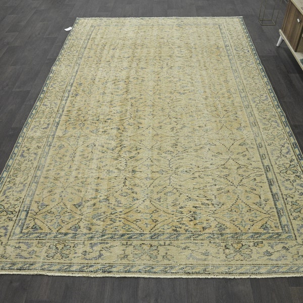 turkisk matta ' vintagematta ' oushakmatta ' beige turkisk matta ' 1,8 x 2,7 m ' handgjord vintagematta ' områdesmatta ' anatolisk matta ' 20x25 cm matta ' 11025