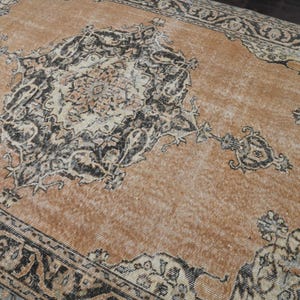 6x10 Vintage Rug, Beige Turkish Area Rug, Bedroom Rug, Neutral Rug, Living Room Rug, Boho Rug, Antique Rug, Faded Rug, Worn Rug, Muted Rug
