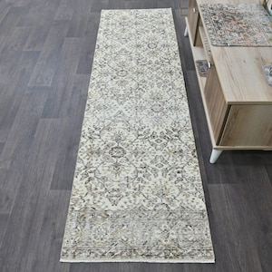 2x8 Rug, 2x8 Turkish Runner, 2x8 VINTAGE TURKISH RUNNER Rug, 2x8, Rustic Handmade Rug, Beige Vintage Rug, Turkish Runner Rug, Hallway 60s