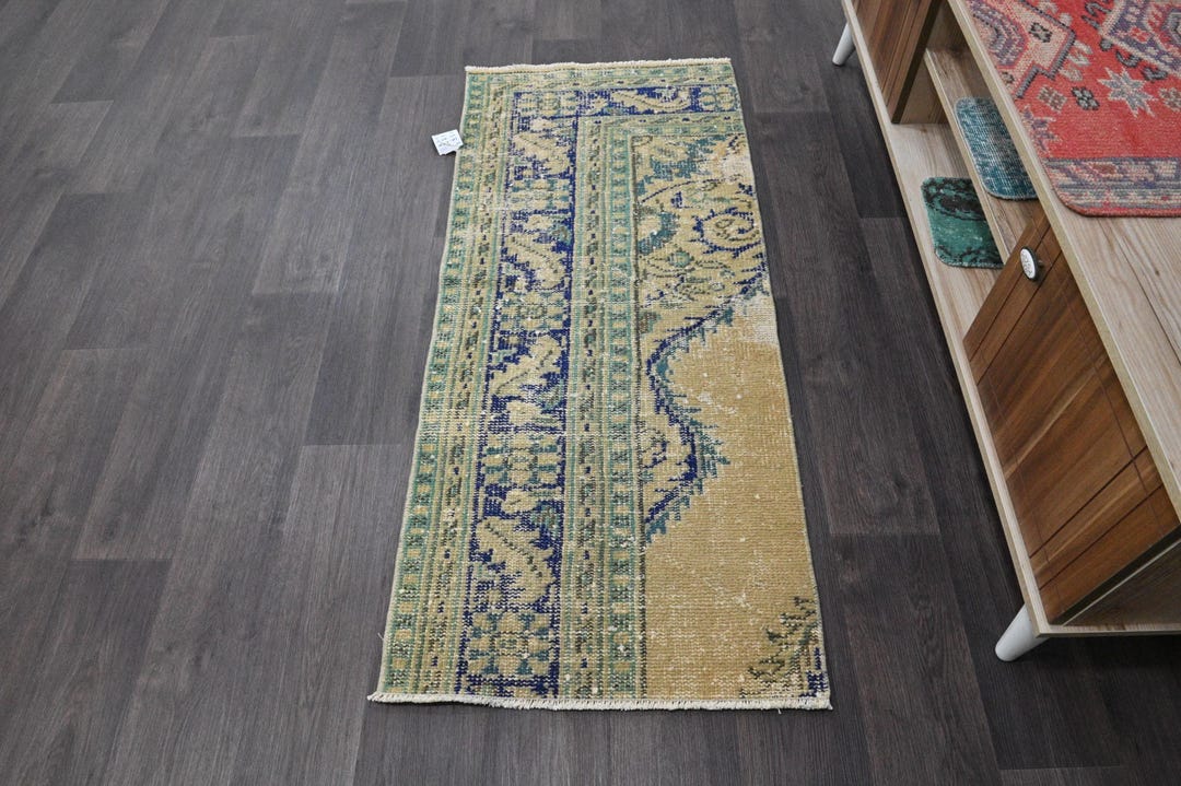 Vintage Turkish Runner Rug, 2x5 Ft, Handmade Anatolian Rug, Hallway ...