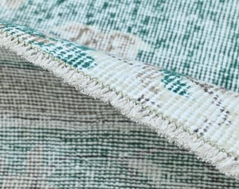 Runner Rug, Turkish Runner Rug, Turkish Rug, Handmade Rug, Vintage Rug, Kitchen Rug, Oushak Rug, Wool Rug, Bathroom Rug, 109"x27",69x279cm