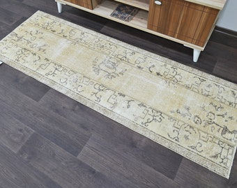 Oushak Runner Rug| Kitchen Rug| Vintage Rug| Vintage Runner Rug| Runner Rug| Turkish Runner Rug| Antique Runner Rug| 2.1x6.5ft|