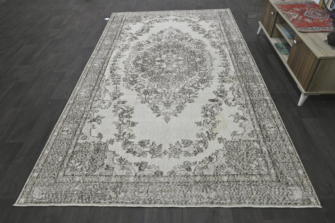 6x10 Rug, 6x10 Turkish Rug, 6x10 Vintage Rug, 6x10 Oushak Rug, Wool ...
