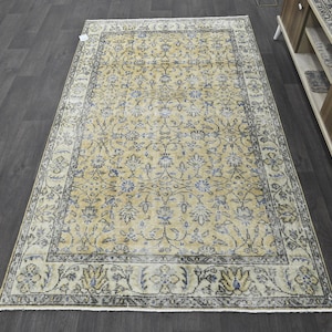 4.0x6.9 ft, FARMHOUSE DECOR, TURKISH Runner Rug, Runner 4x7, Vintage Rug, Wool Rug, Muted Rug, Rug Runner, Hallway Rug, Kitchen Decor, Rugs
