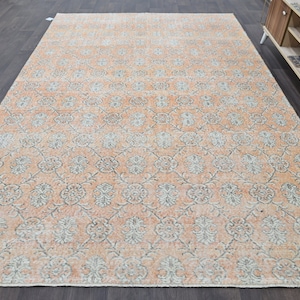 6x10 Rug, Wool Rug, Turkish Wool Rug, 6x10 Turkish Rug, 6x10 Vintage Rug, Vintage Soft Rug, Handmade Rug, 6x10 Area Rug,6x10 Oushak Rug,7757