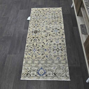 2x4 Blue Small Rug, 2x4 Vintage Rug, Hand Made Rug, 2x4 Entry Rug, 2x4 Oushak Rug, 2x4 Turkish Rug, Bohemian Rug, Decorative Rug, Rug 5578