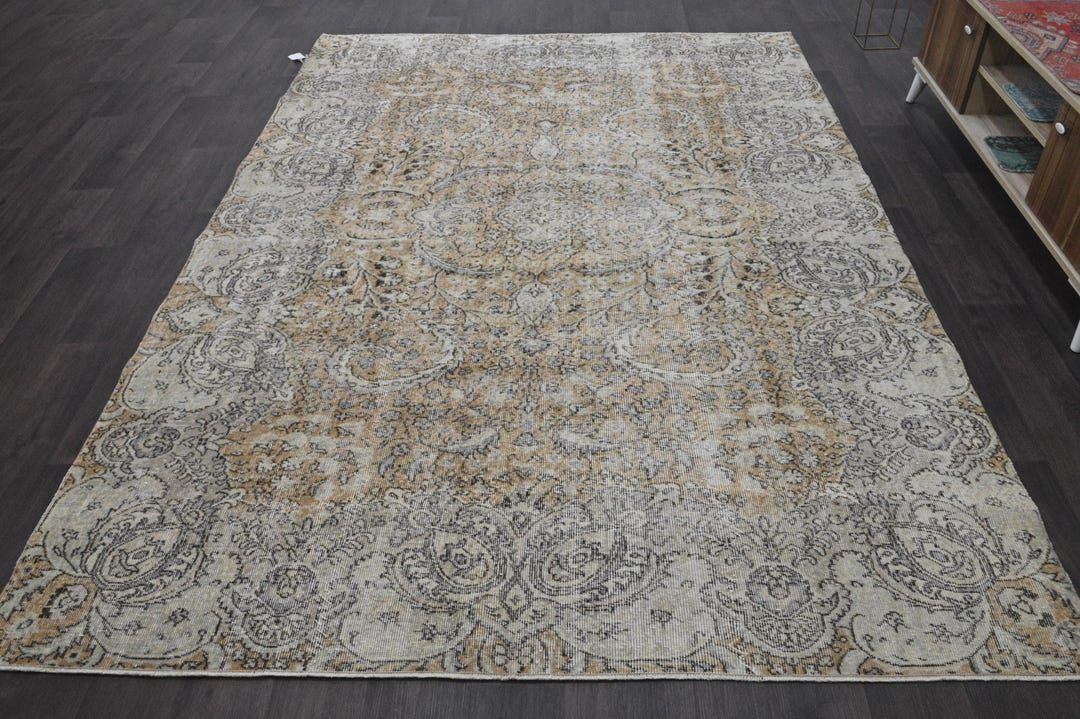 7x9 Turkish Vintage Wool Rug, 7x9 Vintage Rug, 7x9 Rug, 7x9 Turkish Rug ...