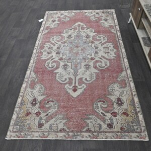 4x7,Turkey Rug,Soft Rug,4x7 Turkish Rug,4x7 Oushak Rug,Turkish Rug,Anatolian Rug,Handmade Rug,Vintage Rug 4x7,Area Rug,Living Room Rug,10122