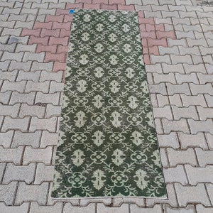 2.4x7.8 Turkish runner rug, Vintage runner, Handmade Anatolian carpet, Antique runner, Oushak wool rug, Bohemian carpet, 2x8 Natural rugs