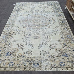 6x9 Vintage Rug, 6x9 Wool Rug, Rug 6x9, Vintage Rug 6x9, Turkish Rug 6x9, Area Rug 6x9, Wool Rug 6x9, Oriental Rug 6x9, Flower Rug,