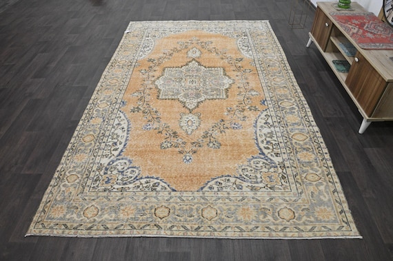 6x9 TURKISH VINTAGE RUG, 6x9 Rug, 6x9 Vintage Rug, 6x9 Turkish Rug, Handmade Wool Rug, Wool Rug, 6x9 Soft Rug, Vintage Rug, 6x9 Area Rug