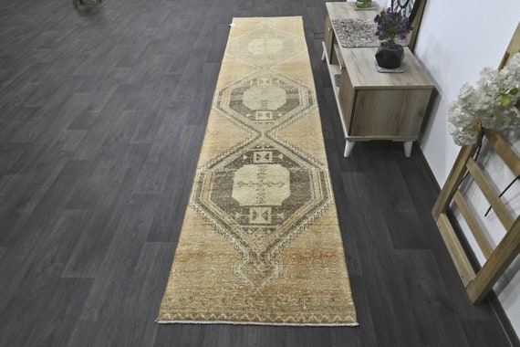Anatolian Runner, Oushak Runner Rug, 3x12 Runner Rug, Antique Runner, Natural Runner, Soft Runner, Turkish Runner Rug,Vintage Runner 3x12
