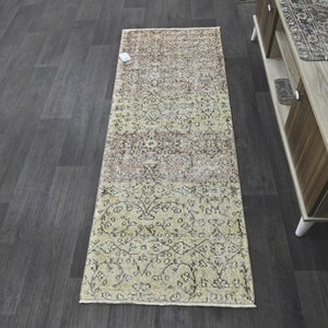 2x6 Rug,Oushak Rug, 2x6 Runner, Natural Runner Rug, Turkish Runner Rug, 2x6 Runner Rug, Oushak Runner,Vintage Runner,Oushak Runner Rug,10095