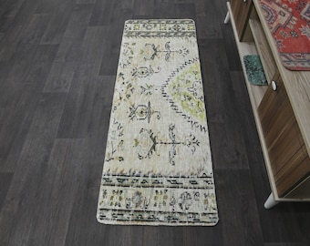 2x5 Turkish Runner,Handmade Runner Rug,Vintage Runner 2x5,Small Oushak Rug,Small Rug,Turkish Rug,2x5 Runner,Anatolian Small Rug,10990