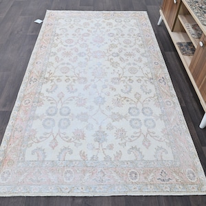 4X7 Rug,4x7 Faded Turkish Rug,Turkish Rug,Turkish Vintage Rug,4x7 Area Rug,Handmade Rug,4x7 Oushak Rug,4x7 Vintage Rug,Turkey Rug,Rugs,7498