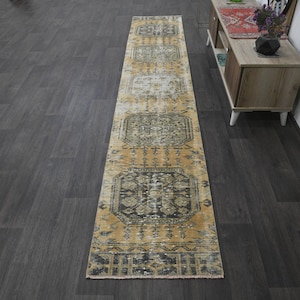2x11 Turkish Vintage Runner Rug 2x11 Runner Rug 2x11 Rug Runner Rug Faded Rug Muted Rug 2x11 Turkish Rug Vintage Runner 2x11 Wool Rug 10890