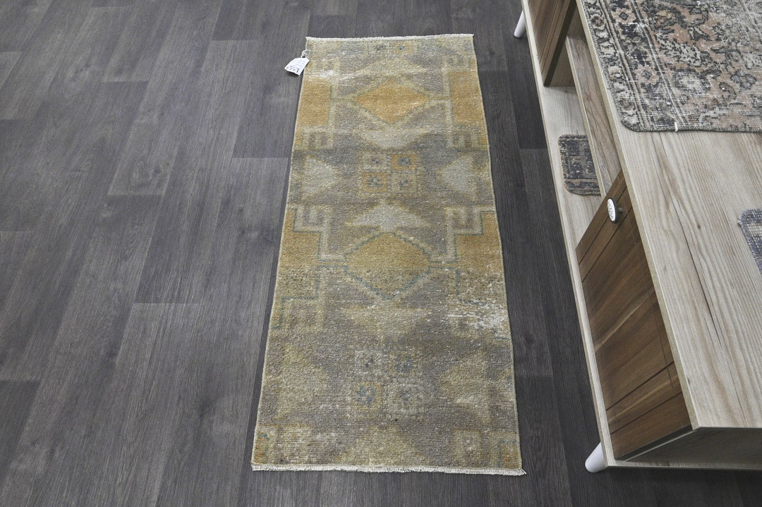 2x4 Runner Rug, Bathroom Decor Rug, Turkish Runner 2x4, Vintage Runner ...
