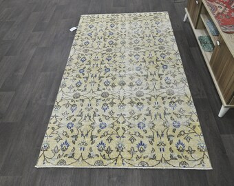 4x6 Rug,Oushak Rug,Vintage Rug,4x6 Turkish Rug,Handmade Rug,Floor Rug,Natural Rug,Anatolian Rug,Living Room Rug,4x6 Area Rug,Wool Rug,10333