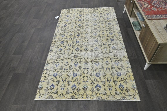 4x6 Rug,Oushak Rug,Vintage Rug,4x6 Turkish Rug,Handmade Rug,Floor Rug,Natural Rug,Anatolian Rug,Living Room Rug,4x6 Area Rug,Wool Rug,10333