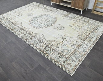 Vintage Rug, Turkish Rug, Oversize Rug, Antique Rug, 74x125 Inches