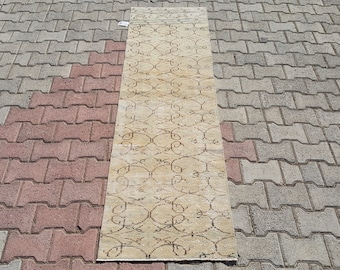 Vintage Runner, Turkish Runner Rug, Oushak Runner Rug, Bohemian Rug, Kitchen Runner Rug, Anatolian Rug, Home Decor Rug, 1.9x7.2 ft., 5523